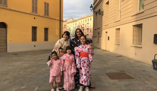 親子でイタリアホームステイの様子