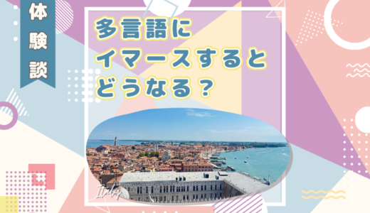 【体験談】多言語にイマースする(浸る)とどうなる？